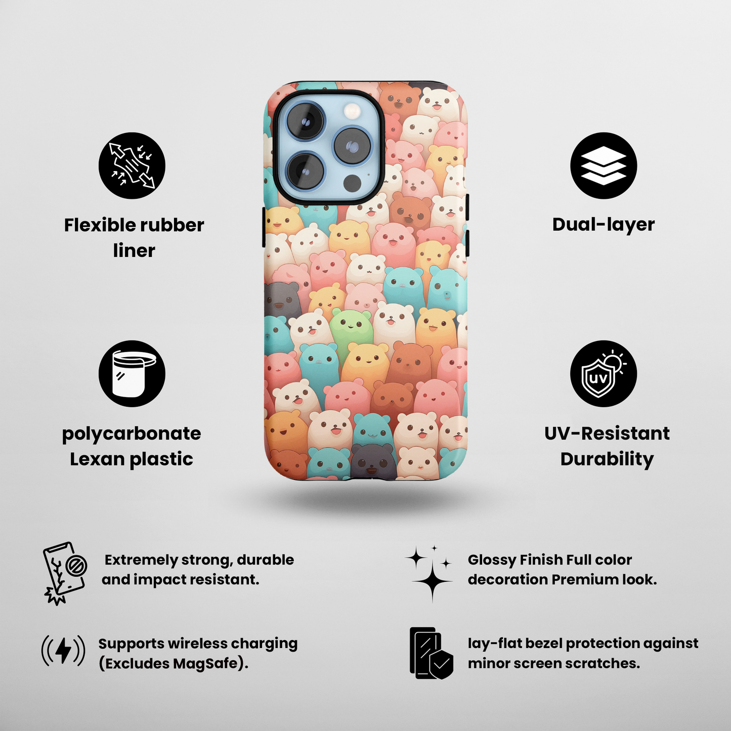 Bearable Cuteness (iPhone Case 11-15)Upgrade Your iPhone with RIMA's Tough Case: Combining sleek style and unmatched protection for iPhone 11-15 models. Durable, fashionable, and eco-friendly. Shop now RimaGallery