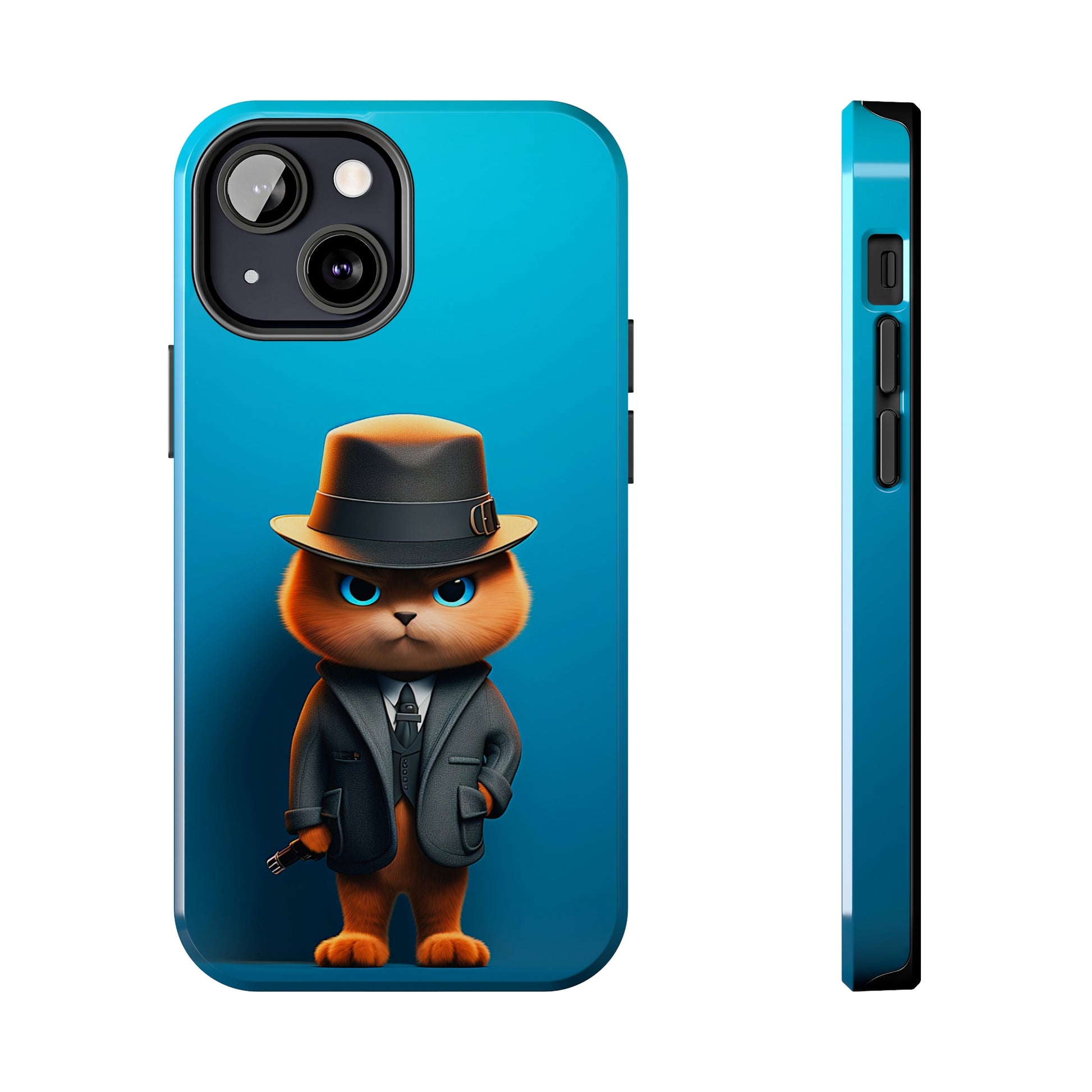 Detective Cat (iPhone Case 11-15)RIMA Tough Phone Case: Your iPhone's Perfect Armor! Tailored for iPhone 11-15, offering elegant design and robust protection. Embrace the fusion of technology and suRimaGallery