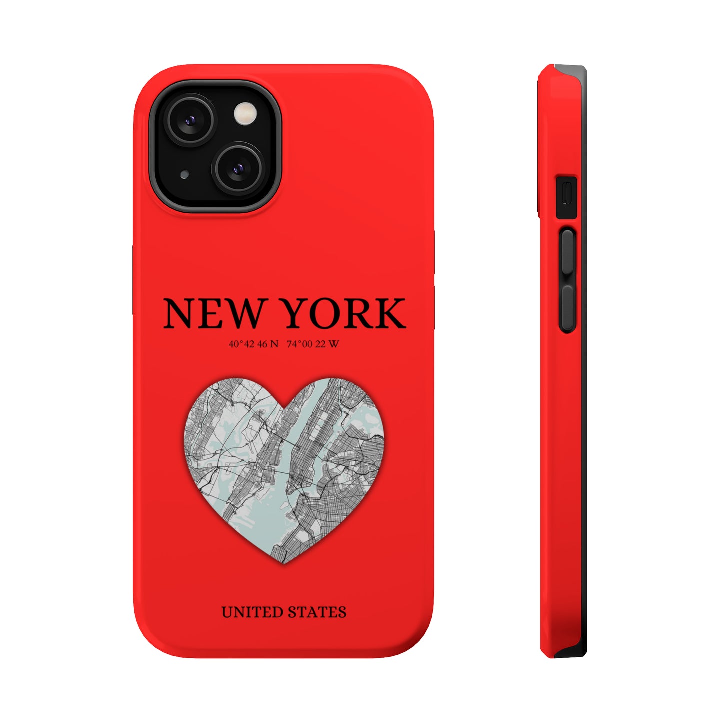 Add a touch of New York to your iPhone with the Red Heartbeat MagSafe Case, offering durable protection, seamless MagSafe compatibility, and a choice between matte o-York Heartbeat - Red (iPhone MagSafe Case)