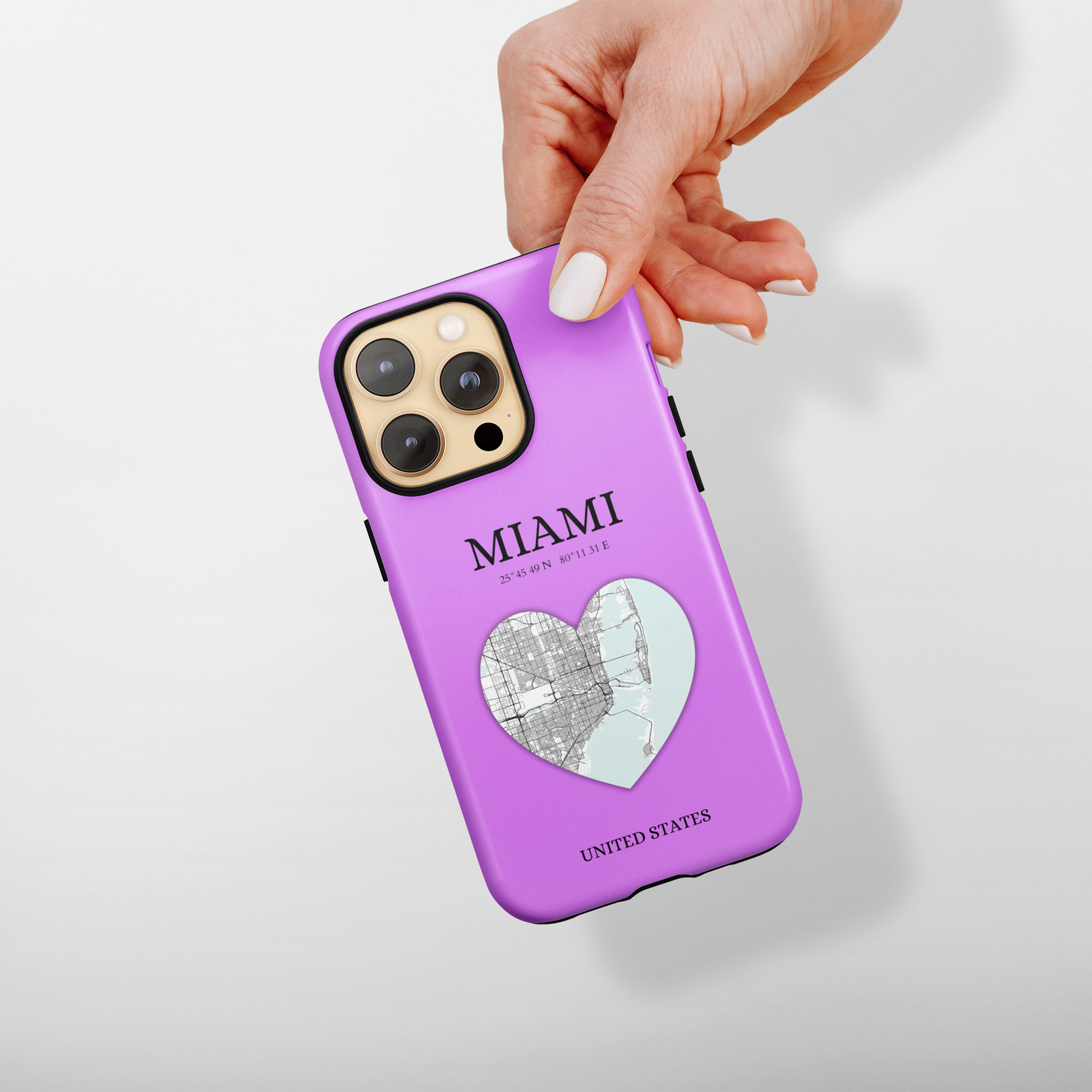 Miami Heartbeat - Purple (iPhone Case 11-15)Capture the essence of MIAMI with RimaGallery's Heartbeat Purple iPhone case, blending durable protection and unique design. Perfect for iPhone 11-15 models. Free shRimaGallery