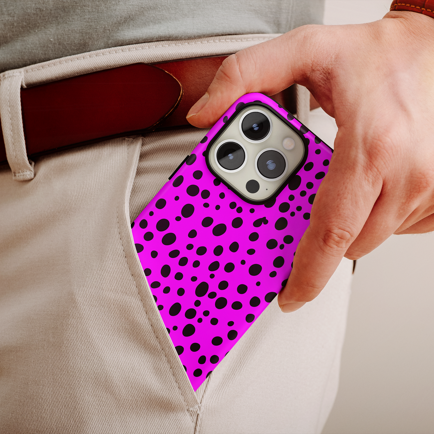 Dotted Delight - Purple (iPhone MagSafe Case)Elevate your iPhone's style with a Purple surface with scattered dark dots and a MagSafe Case, offering robust protection, MagSafe compatibility, and a choice of matRimaGallery