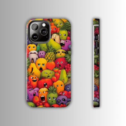 Frutas con Caras (Funda iPhone 11-15)