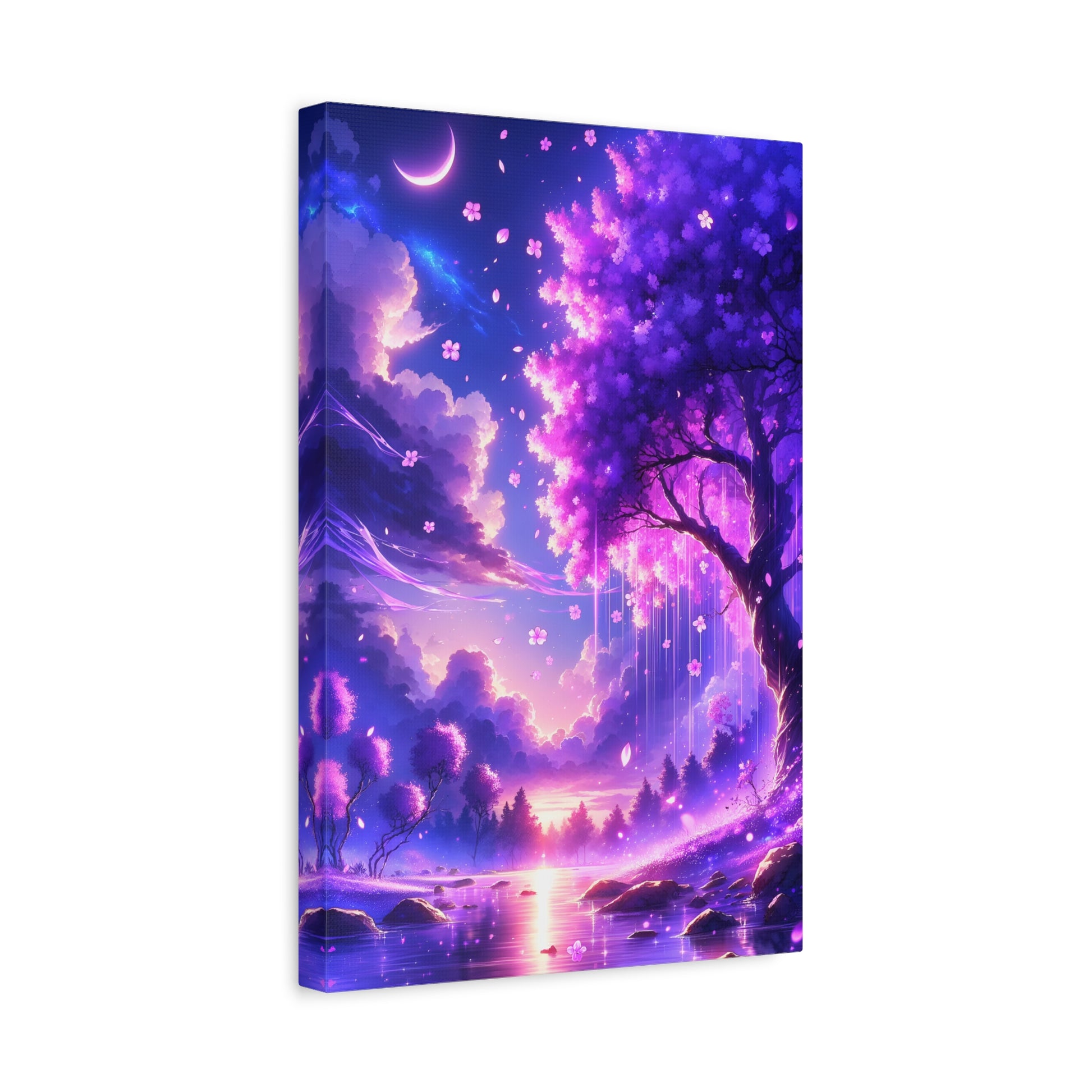 Twilight Bloomfall (Canvas)Twilight Bloomfall (Canvas  Matte finish, stretched, with a depth of 1.25 inches)
Make an art statement with RimaGallery's responsibly made canvases. Eco-friendly coRimaGallery