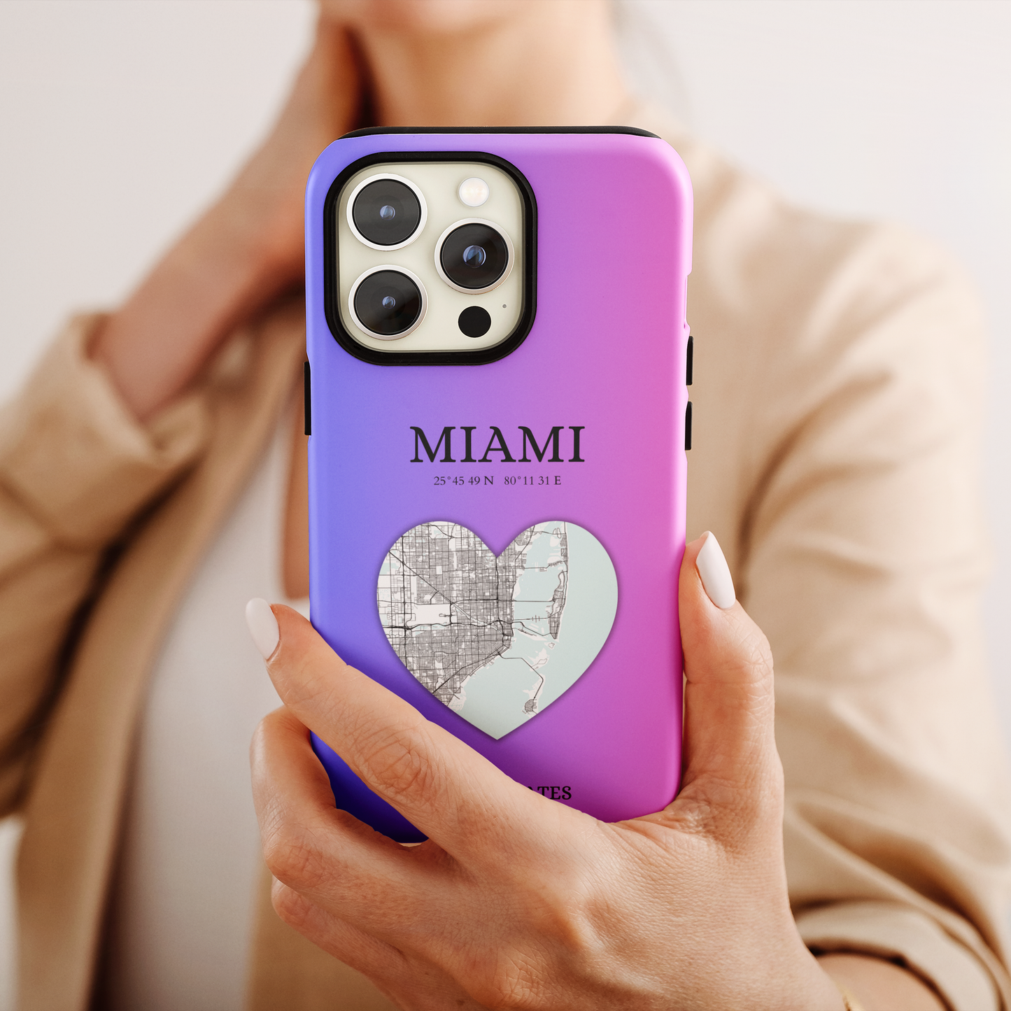 Miami Heartbeat - Magenta (iPhone Case 11-15)Elevate your iPhone's style with Rima's Miami Heartbeat case. Sleek, durable protection for models 11-15. Free US shipping.RimaGallery