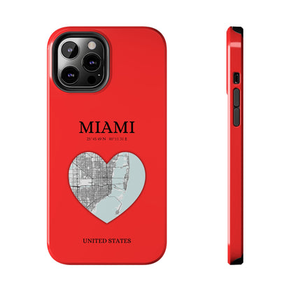 Miami Heartbeat - Red (iPhone Case 11-15)Capture the essence of MIAMI with RimaGallery's Heartbeat RED iPhone case, blending durable protection and unique design. Perfect for iPhone 11-15 models. Free shippRimaGallery