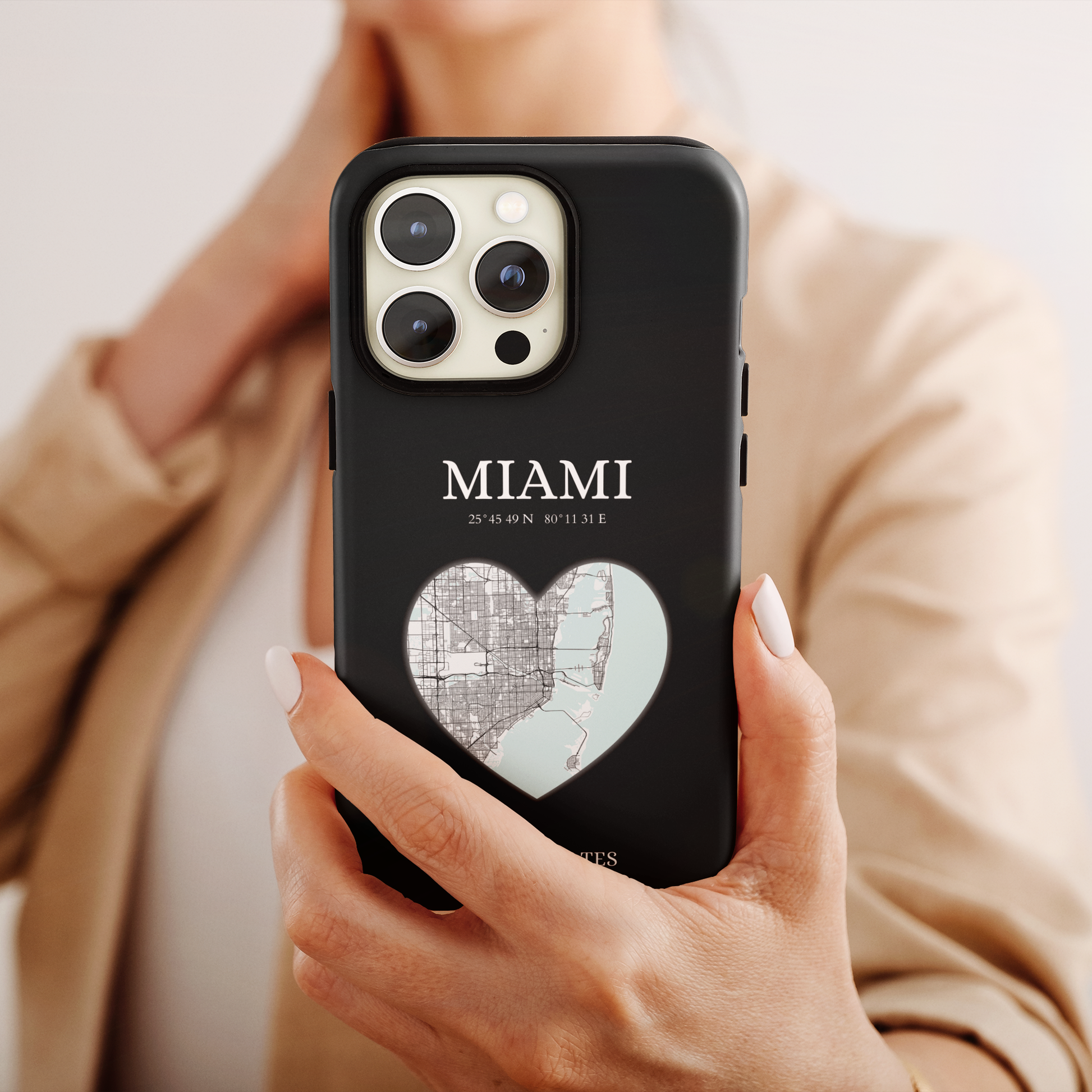 Miami Heartbeat - Black (iPhone Case 11-15)Elevate your iPhone's style with Rima's Miami Heartbeat case. Sleek, durable protection for models 11-15. Free US shipping.RimaGallery