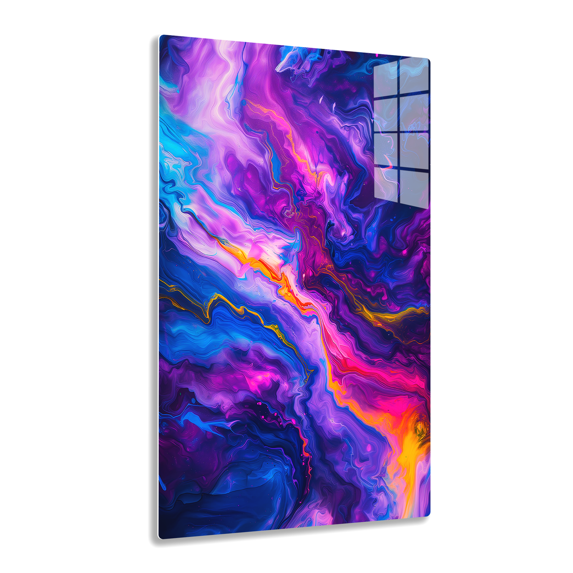 Psychedelic Flow (Acrylic)Make a statement with Psychedelic Flow acrylic prints. The 1⁄4" acrylic panel exudes the illusion of a smooth glass surface for vibrant artwork. Pre-installed hanginRimaGallery