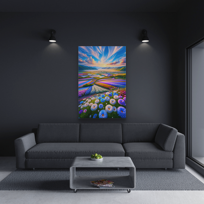 Chromatic Valleys (Canvas)Chromatic Valleys (Canvas  Matte finish, stretched, with a depth of 1.25 inches) Elevate your décor with RimaGallery’s responsibly made art canvases. Our eco-friendlRimaGallery