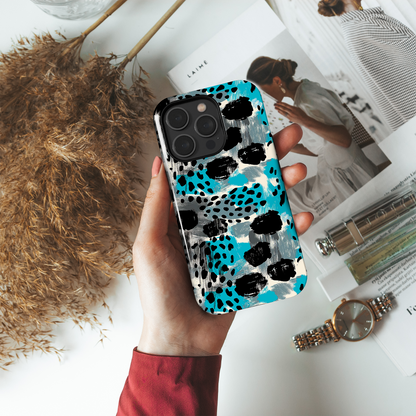 Teal Spots (iPhone Case 11-15)