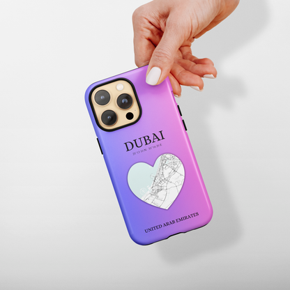 Dubai Heartbeat - Magenta (iPhone MagSafe Case)Elevate your iPhone's style with the Dubai Heartbeat White MagSafe Case, offering robust protection, MagSafe compatibility, and a choice of matte or glossy finish. PRimaGallery