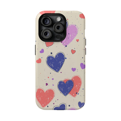 Whimsical Hearts (iPhone MagSafe Case)Rima Gallery presents the exclusive Psychedelic Flow MagSafe Durable Case For iphone 13, 14, 15, Pro, Max. Upgrade to our iPhone 13-15 MagSafe Case: Dual-layer proteRimaGallery