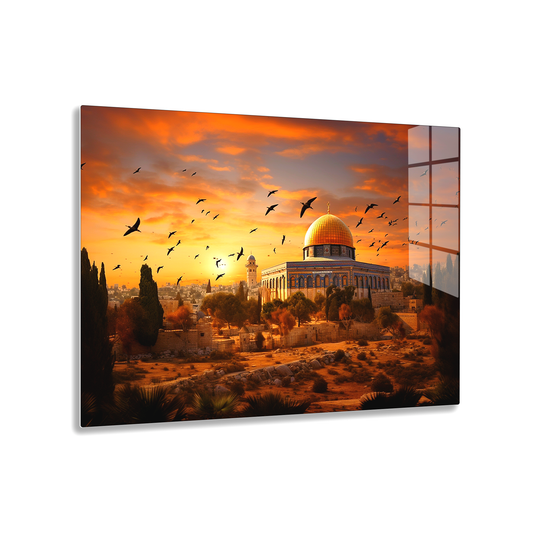 Al Aqsa's Golden Hour (Acrylic)