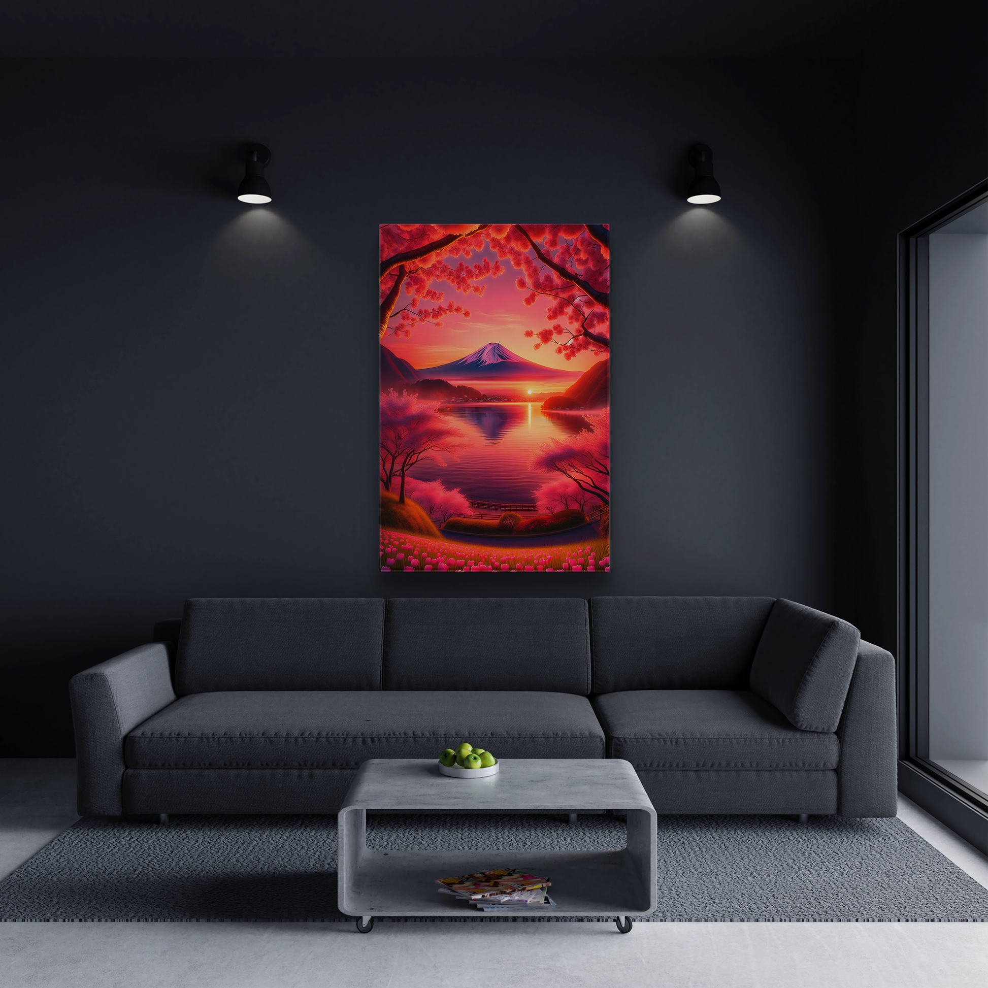 Crimson Fuji Dawn (Canvas)Crimson Fuji Dawn (Canvas  Matte finish, stretched, with a depth of 1.25 inches)
RimaGallery canvases - ethically produced art to elevate your space. Sustainably souRimaGallery