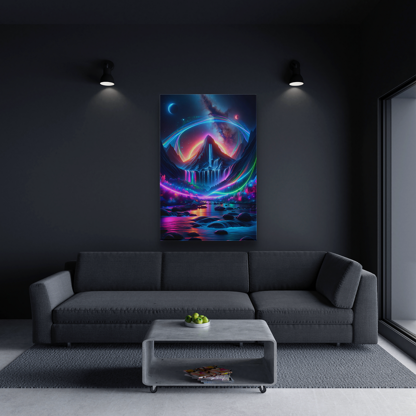 Celestial Cascades (Canvas)Celestial Cascades (Canvas  Matte finish, stretched, with a depth of 1.25 inches)
Make an art statement with RimaGallery's responsibly made canvases. Eco-friendly coRimaGallery