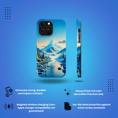Alpine Serenity (iPhone MagSafe Case)Alpine Serenity MagSafe Durable Case: Style Meets Protection 📱✨
Upgrade your device with Rima Gallery's Alpine Serenity MagSafe Durable Case. This case isn’t just aRimaGallery