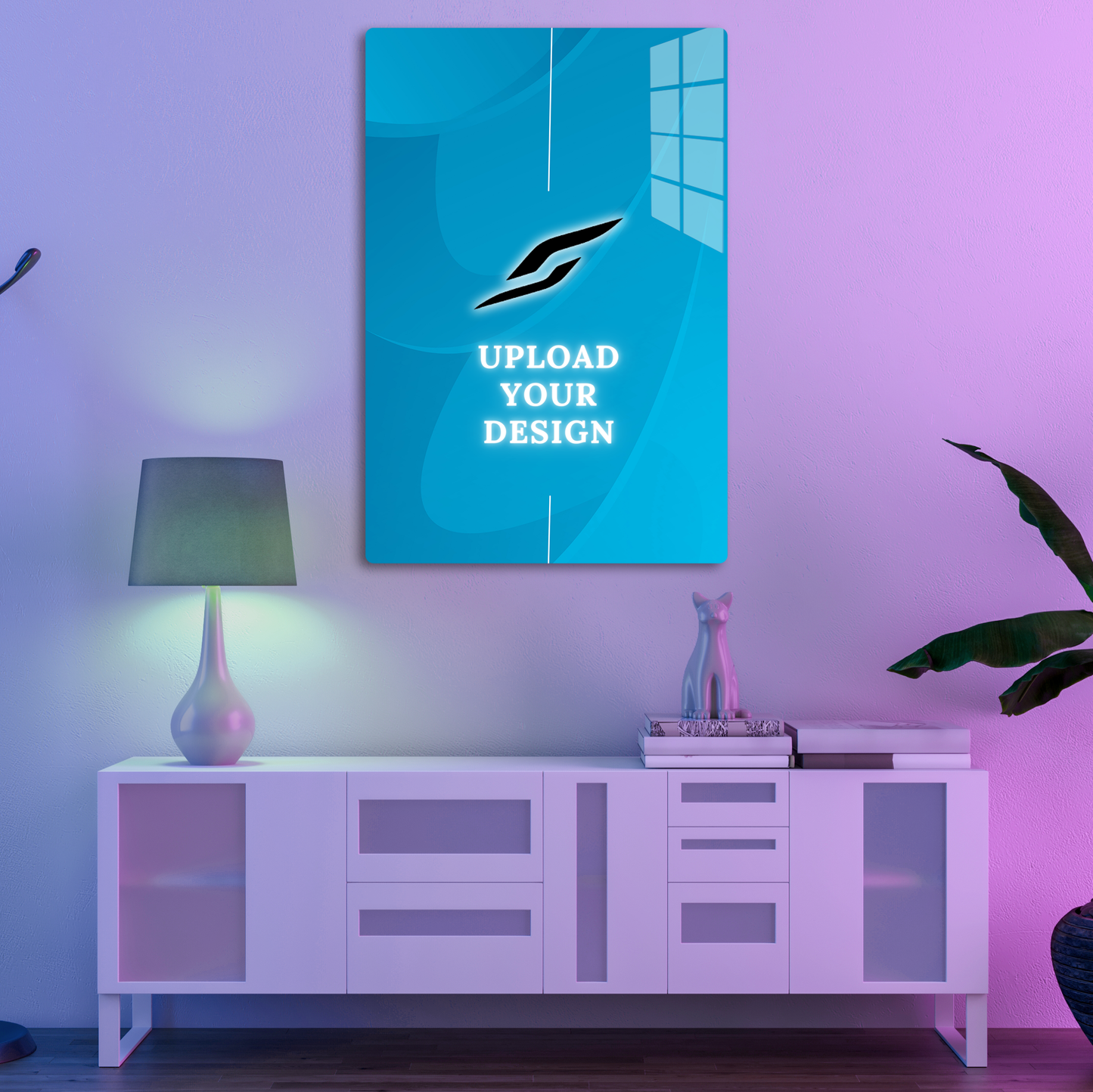 Neon Saturn, Neon Planet, Space Art - Acrylic Wall Art