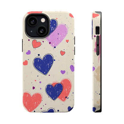 Whimsical Hearts (iPhone MagSafe Case)Rima Gallery presents the exclusive Psychedelic Flow MagSafe Durable Case For iphone 13, 14, 15, Pro, Max. Upgrade to our iPhone 13-15 MagSafe Case: Dual-layer proteRimaGallery