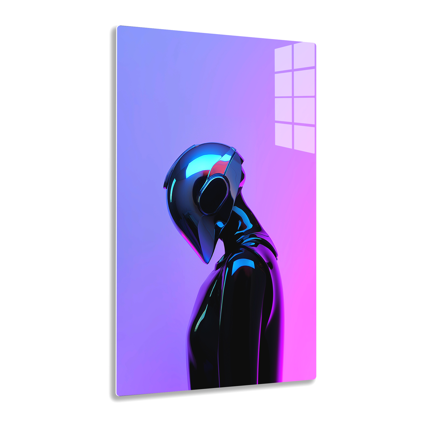 Neon Cyber Visor (Acrylic)Neon Cyber Visor acrylic print brings museum-quality art into your home. The crystal clear 1⁄4” acrylic panel gives a smooth glass-like finish for stunning prints. SRimaGallery