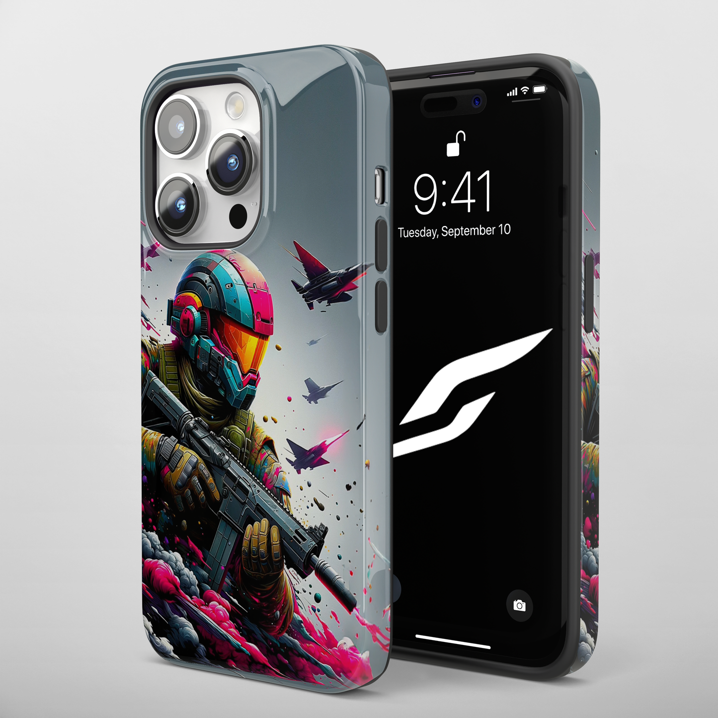 Spectrum Soldier (iPhone Case 11-15)RIMA Tough Phone Case: Your iPhone's Perfect Armor! Tailored for iPhone 11-15, offering elegant design and robust protection. Embrace the fusion of technology and suRimaGallery