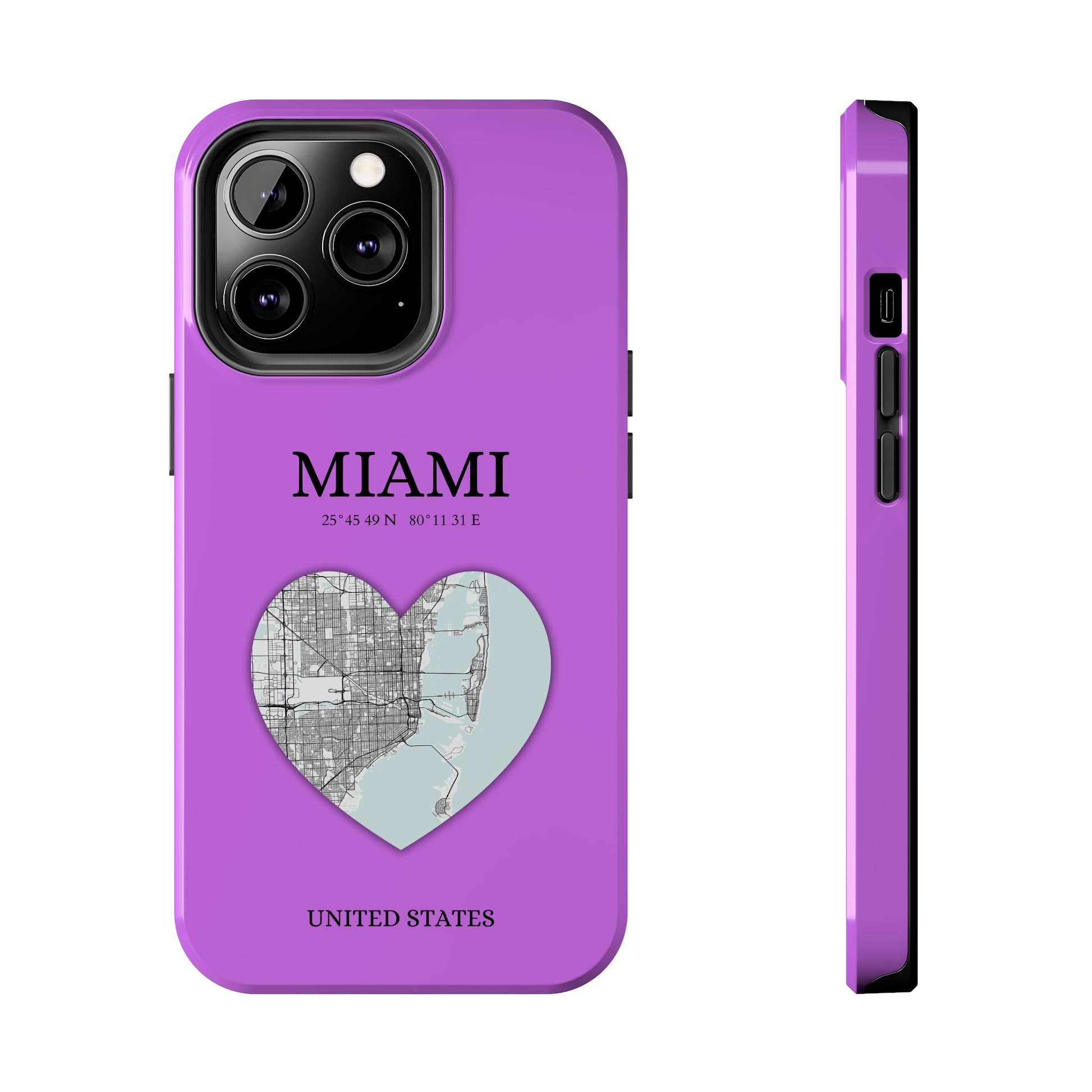 Miami Heartbeat - Purple (iPhone Case 11-15)Capture the essence of MIAMI with RimaGallery's Heartbeat Purple iPhone case, blending durable protection and unique design. Perfect for iPhone 11-15 models. Free shRimaGallery