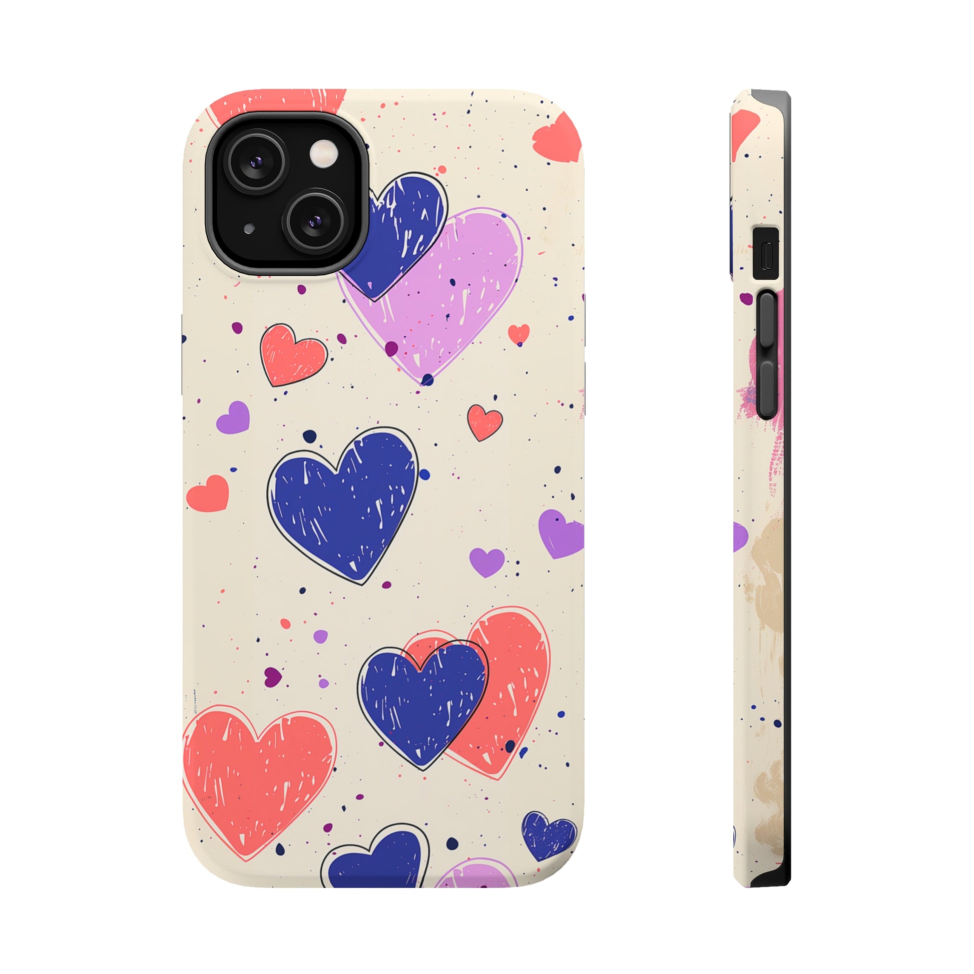 Whimsical Hearts (iPhone MagSafe Case)Rima Gallery presents the exclusive Psychedelic Flow MagSafe Durable Case For iphone 13, 14, 15, Pro, Max. Upgrade to our iPhone 13-15 MagSafe Case: Dual-layer proteRimaGallery