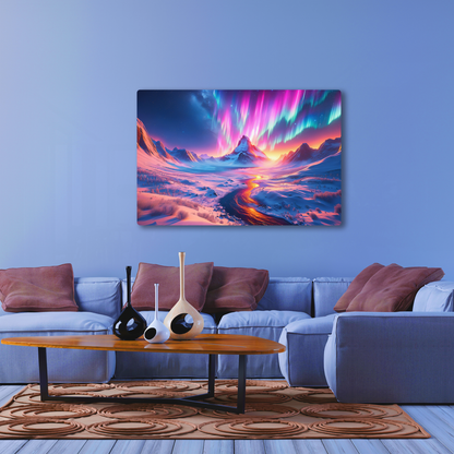 Auroral Mountain Majesty (Acrylic)Make a statement with Auroral Mountain Majesty acrylic prints. The 1⁄4" acrylic panel exudes the illusion of a smooth glass surface for vibrant artwork. Pre-installeRimaGallery