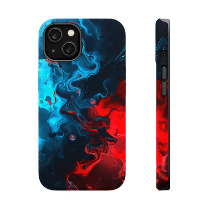 Whimsy Waves (iPhone MagSafe Case)Elevate your iPhone's style with Abstract Red and Blue Swirl Pattern Smartphone Case MagSafe Case, offering robust protection, MagSafe compatibility, and a choice ofRimaGallery