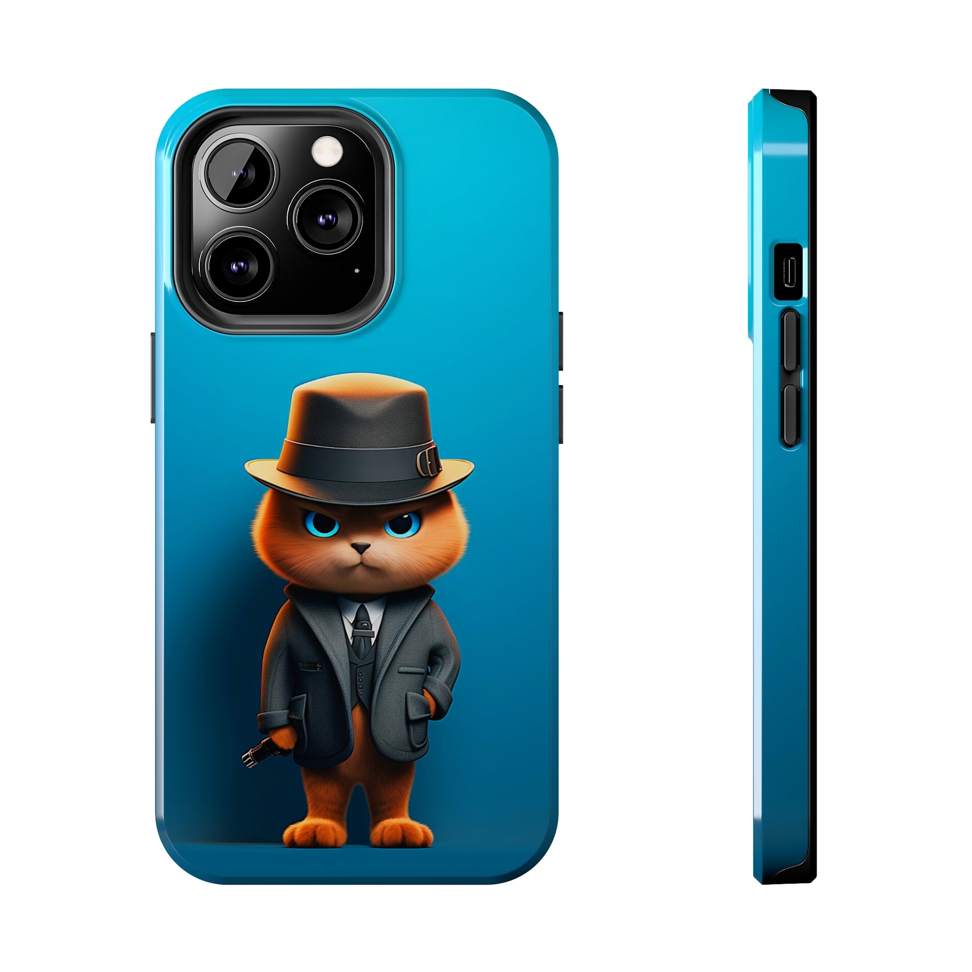 Detective Cat (iPhone Case 11-15)RIMA Tough Phone Case: Your iPhone's Perfect Armor! Tailored for iPhone 11-15, offering elegant design and robust protection. Embrace the fusion of technology and suRimaGallery