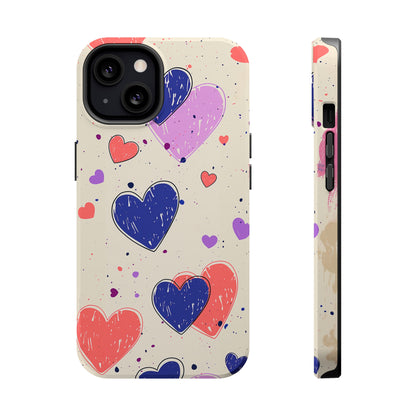 Whimsical Hearts (iPhone MagSafe Case)Rima Gallery presents the exclusive Psychedelic Flow MagSafe Durable Case For iphone 13, 14, 15, Pro, Max. Upgrade to our iPhone 13-15 MagSafe Case: Dual-layer proteRimaGallery