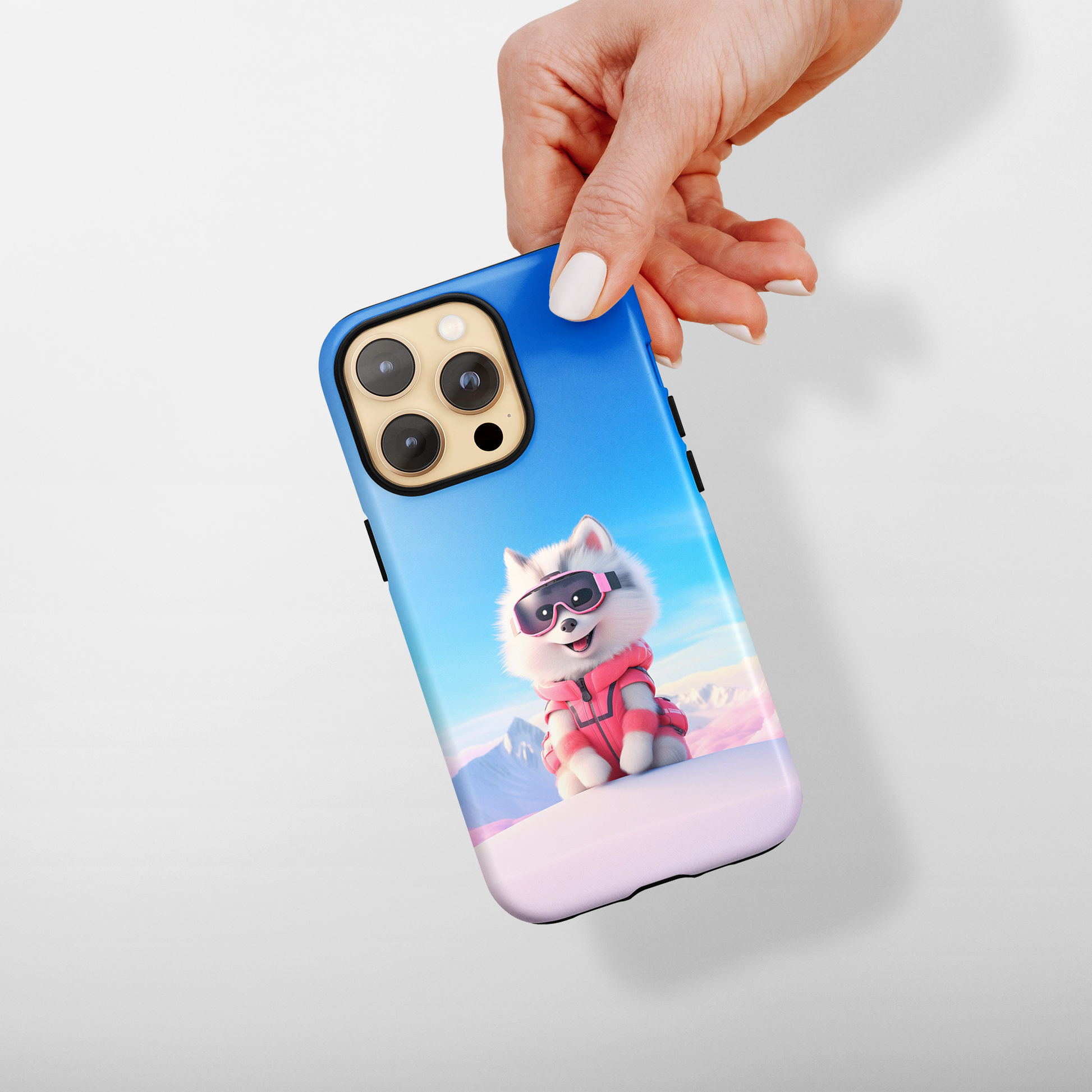 Pink Pup Skier (iPhone MagSafe Case)Pink Pup Skier MagSafe Durable Case: Style Meets Protection 📱✨
Upgrade your device with Rima Gallery's Pink Pup Skier MagSafe Durable Case. This case isn’t just aboRimaGallery