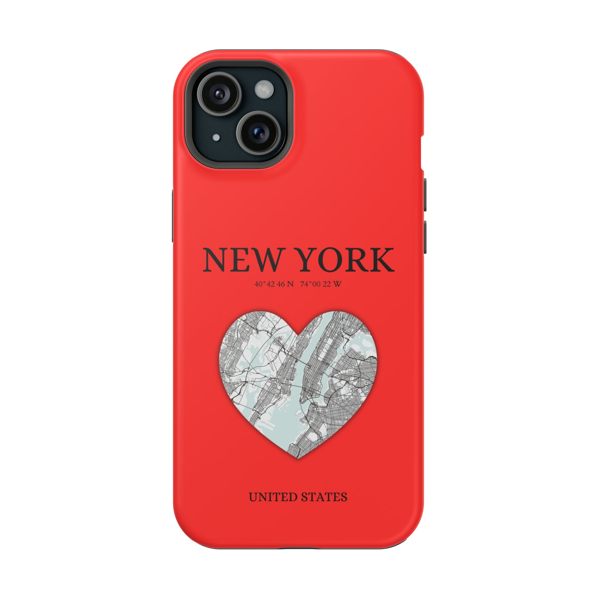 Add a touch of New York to your iPhone with the Red Heartbeat MagSafe Case, offering durable protection, seamless MagSafe compatibility, and a choice between matte o-York Heartbeat - Red (iPhone MagSafe Case)