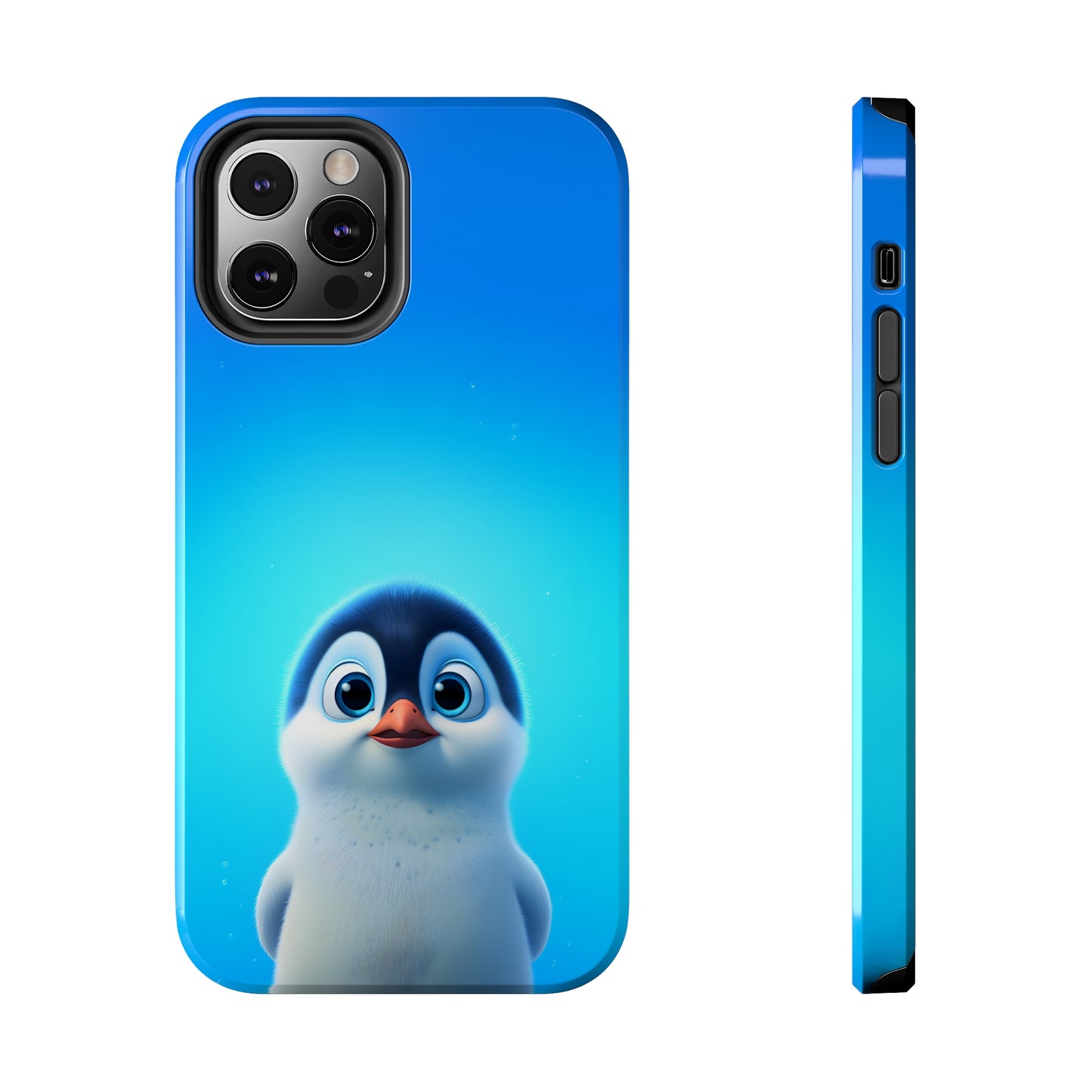 Cute Penguin in the blue (iPhone Case 11-15)