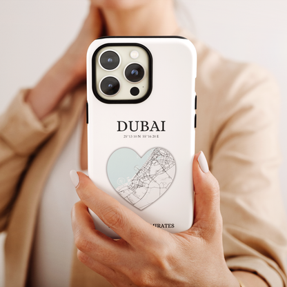 Dubai Heartbeat - White (iPhone Case 11-15)