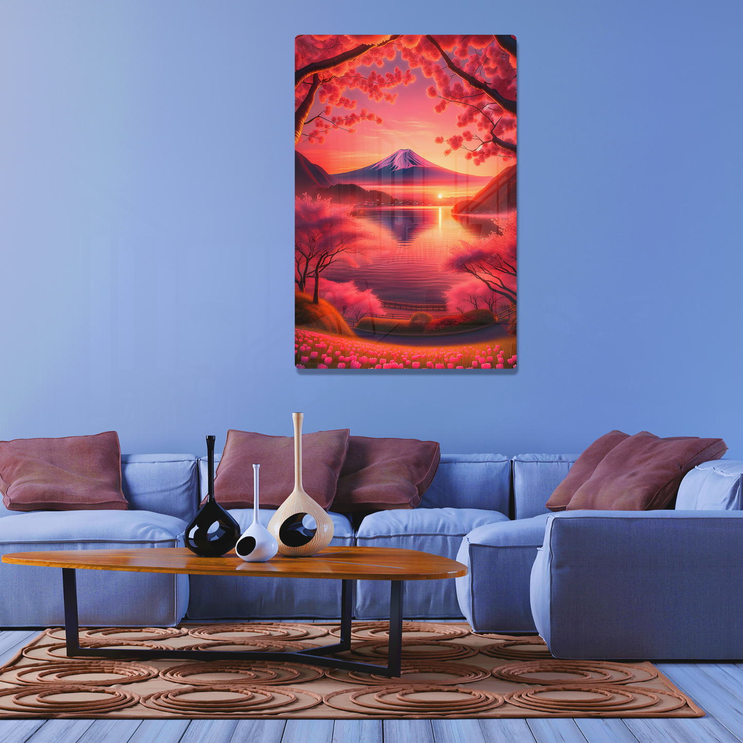 Crimson Fuji Dawn (Acrylic)Make a design statement with Crimson Fuji Dawn acrylic prints from RimaGallery. The sleek 1⁄4" acrylic material creates a glass-like illusion for your wall art. PrinRimaGallery