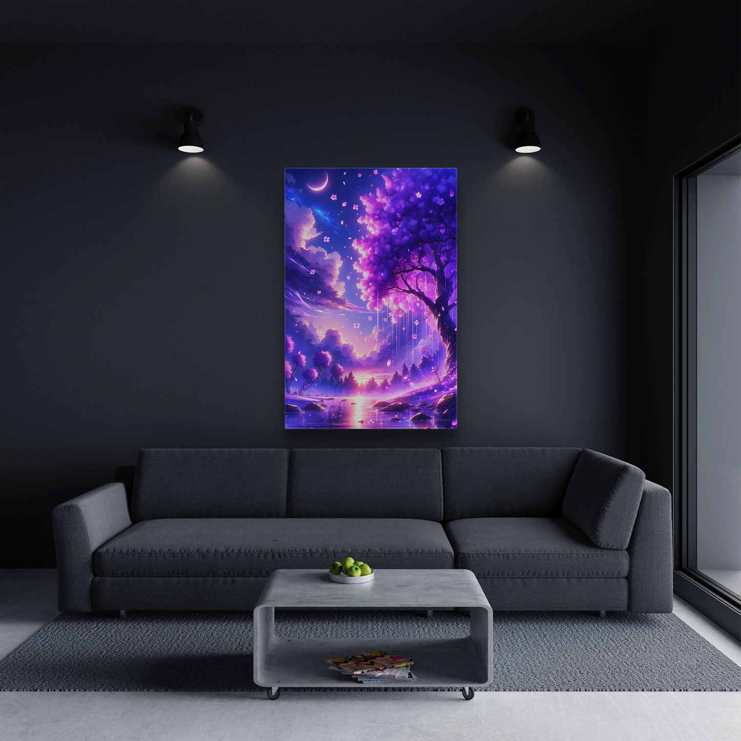 Twilight Bloomfall (Canvas)Twilight Bloomfall (Canvas  Matte finish, stretched, with a depth of 1.25 inches)
Make an art statement with RimaGallery's responsibly made canvases. Eco-friendly coRimaGallery