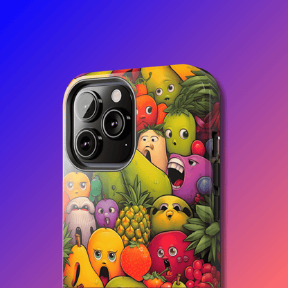 Frutas con Caras (Funda iPhone 11-15)