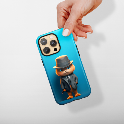 Detective Cat (iPhone Case 11-15)RIMA Tough Phone Case: Your iPhone's Perfect Armor! Tailored for iPhone 11-15, offering elegant design and robust protection. Embrace the fusion of technology and suRimaGallery