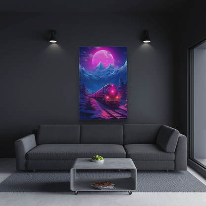 Lunar Express (Canvas)Lunar Express snow train(Canvas  Matte finish, stretched, with a depth of 1.25 inches) Elevate your décor with RimaGallery’s responsibly made art canvases. Our eco-fRimaGallery