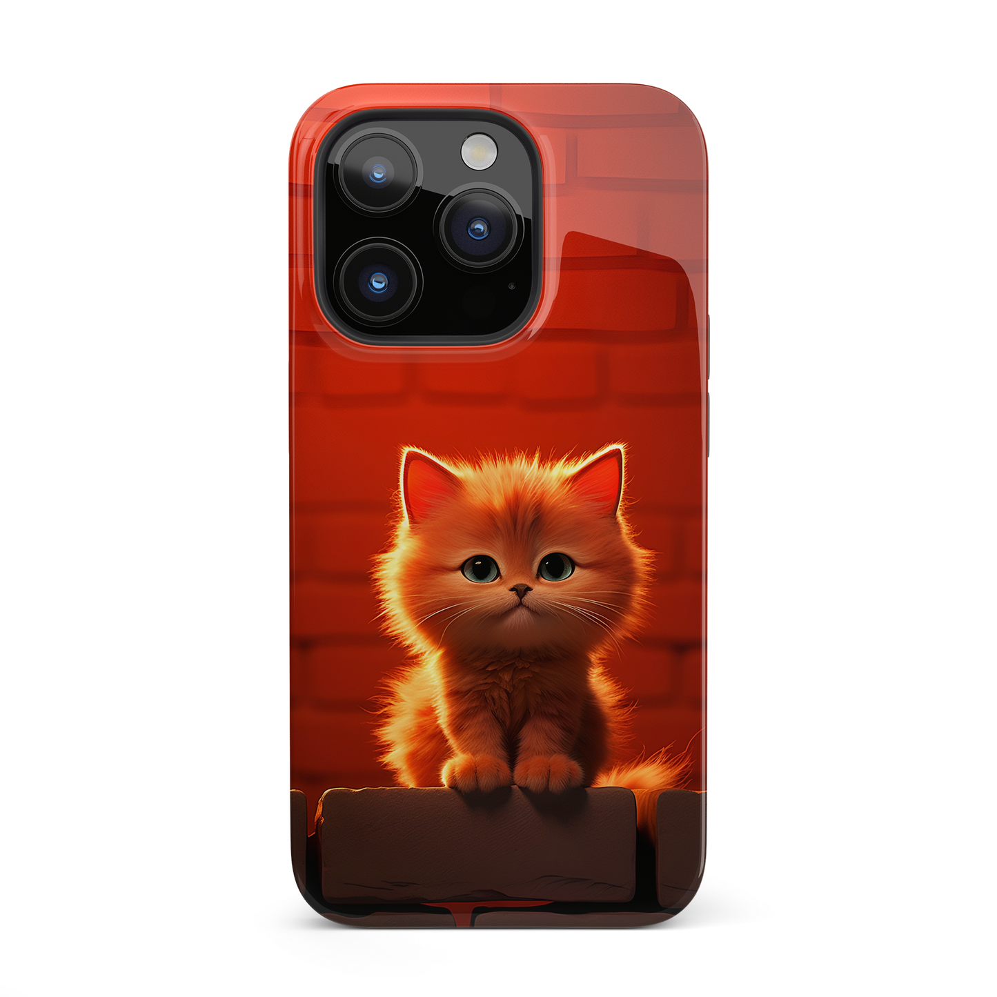 Cute Cat Sitting On a Wall (iPhone Case 11-15)Style meets safety in the RIMA Tough Phone Case for iPhone 11-15. Secure your phone in sophistication. Make a statement today! 🎨🔐RimaGallery