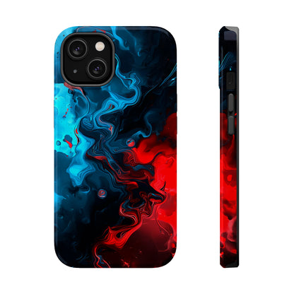 Whimsy Waves (iPhone MagSafe Case)Elevate your iPhone's style with Abstract Red and Blue Swirl Pattern Smartphone Case MagSafe Case, offering robust protection, MagSafe compatibility, and a choice ofRimaGallery