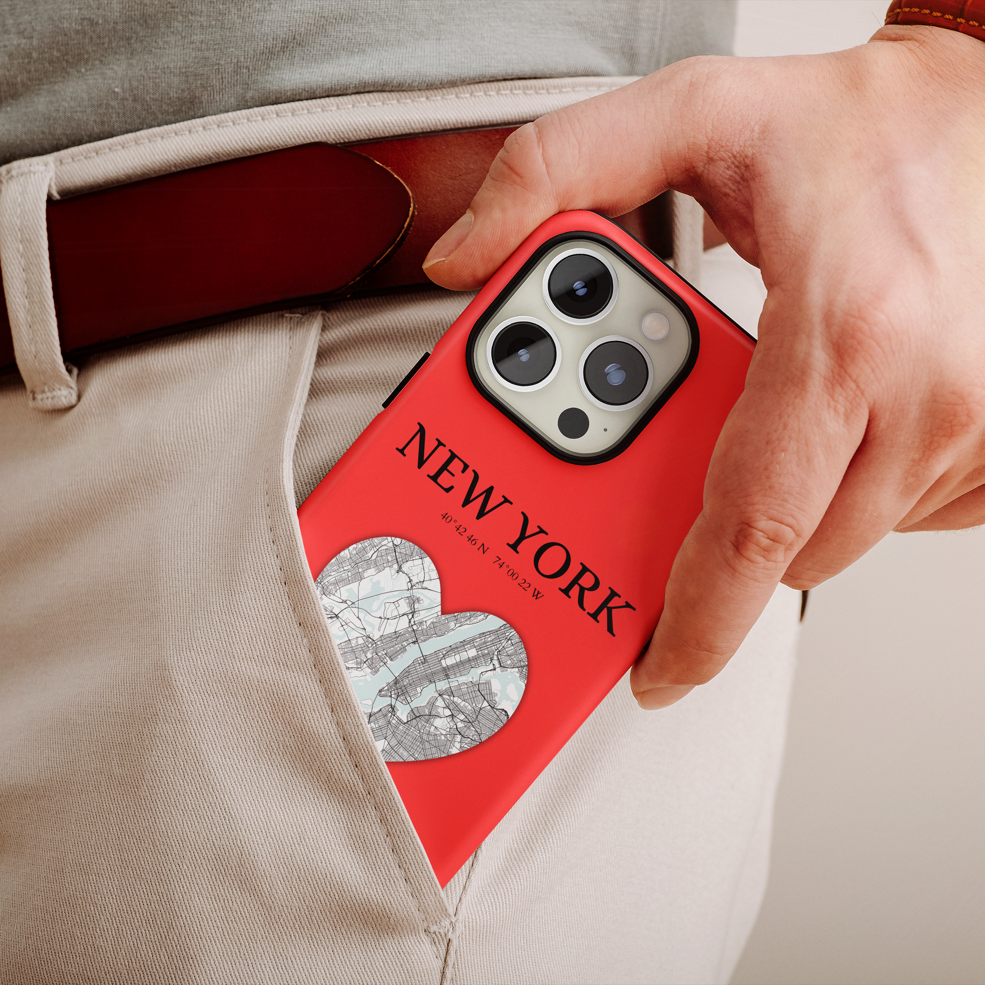 Add a touch of New York to your iPhone with the Red Heartbeat MagSafe Case, offering durable protection, seamless MagSafe compatibility, and a choice between matte o-York Heartbeat - Red (iPhone MagSafe Case)