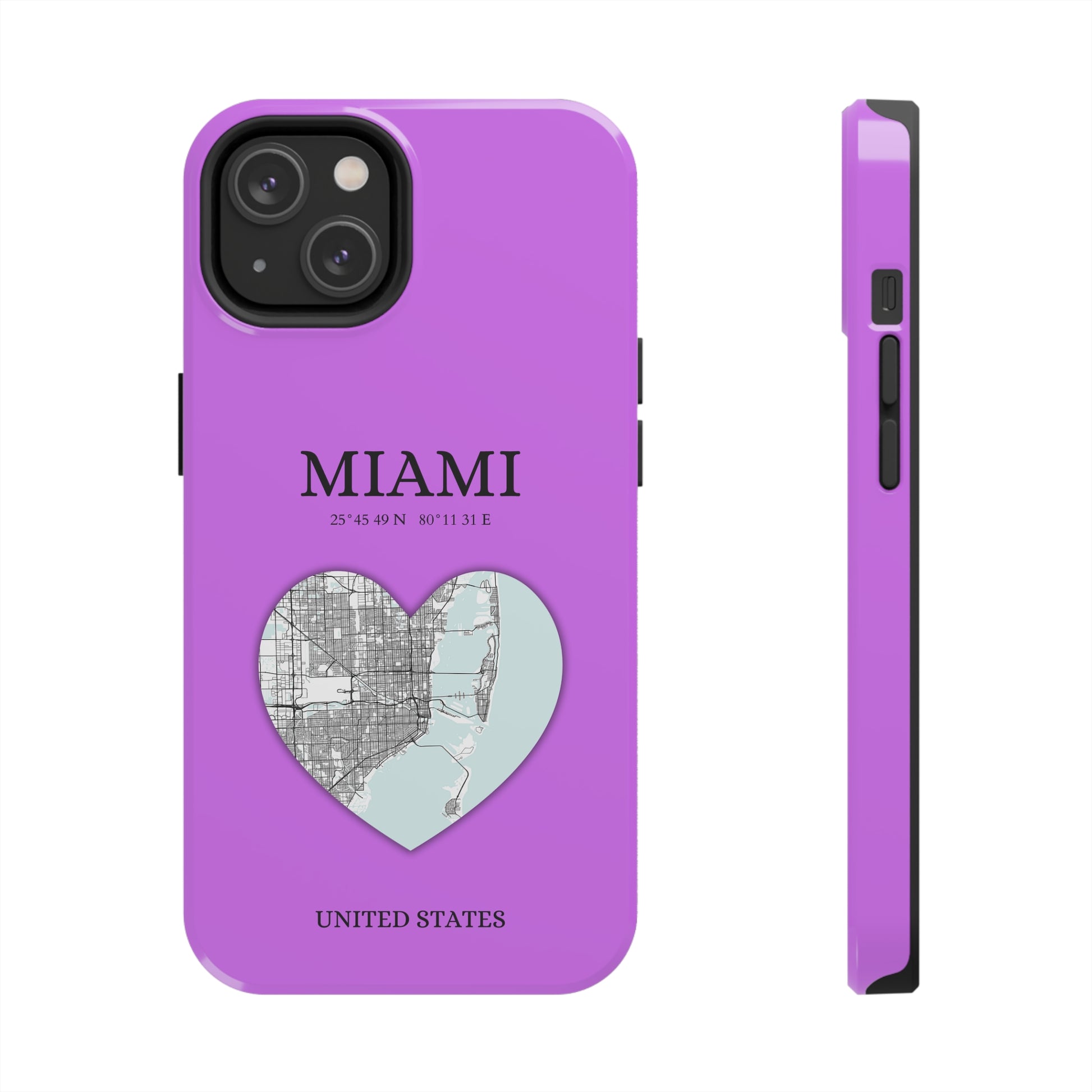 Miami Heartbeat - Purple (iPhone Case 11-15)Capture the essence of MIAMI with RimaGallery's Heartbeat Purple iPhone case, blending durable protection and unique design. Perfect for iPhone 11-15 models. Free shRimaGallery