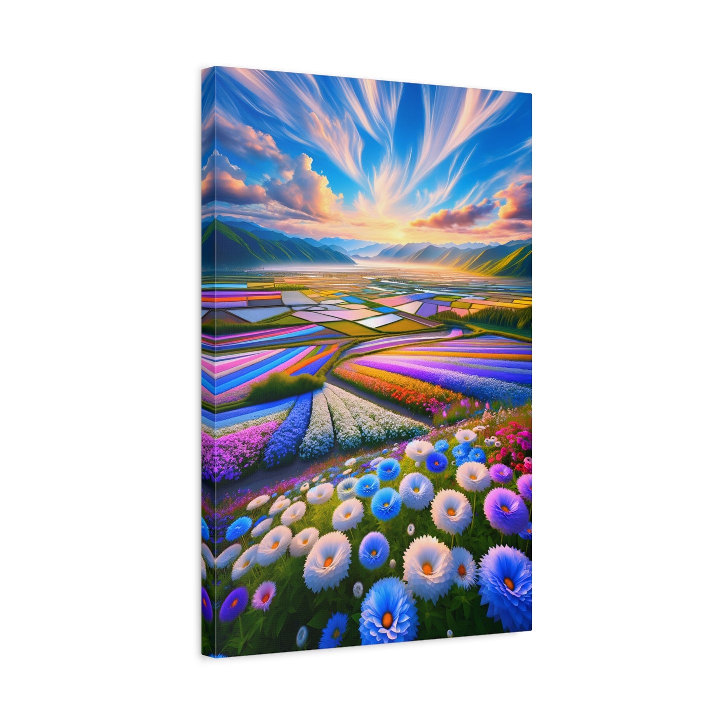 Chromatic Valleys (Canvas)Chromatic Valleys (Canvas  Matte finish, stretched, with a depth of 1.25 inches) Elevate your décor with RimaGallery’s responsibly made art canvases. Our eco-friendlRimaGallery