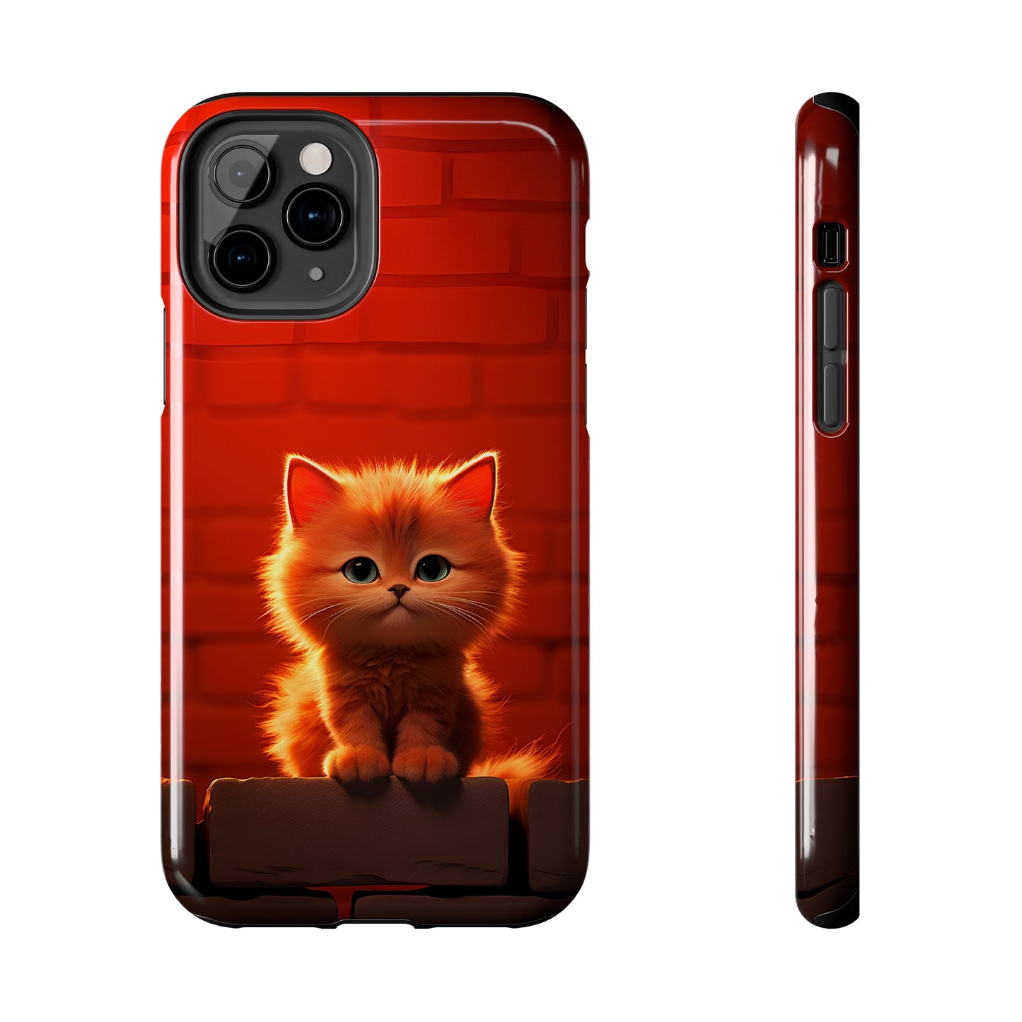 Cute Cat Sitting On a Wall (iPhone Case 11-15)Style meets safety in the RIMA Tough Phone Case for iPhone 11-15. Secure your phone in sophistication. Make a statement today! 🎨🔐RimaGallery