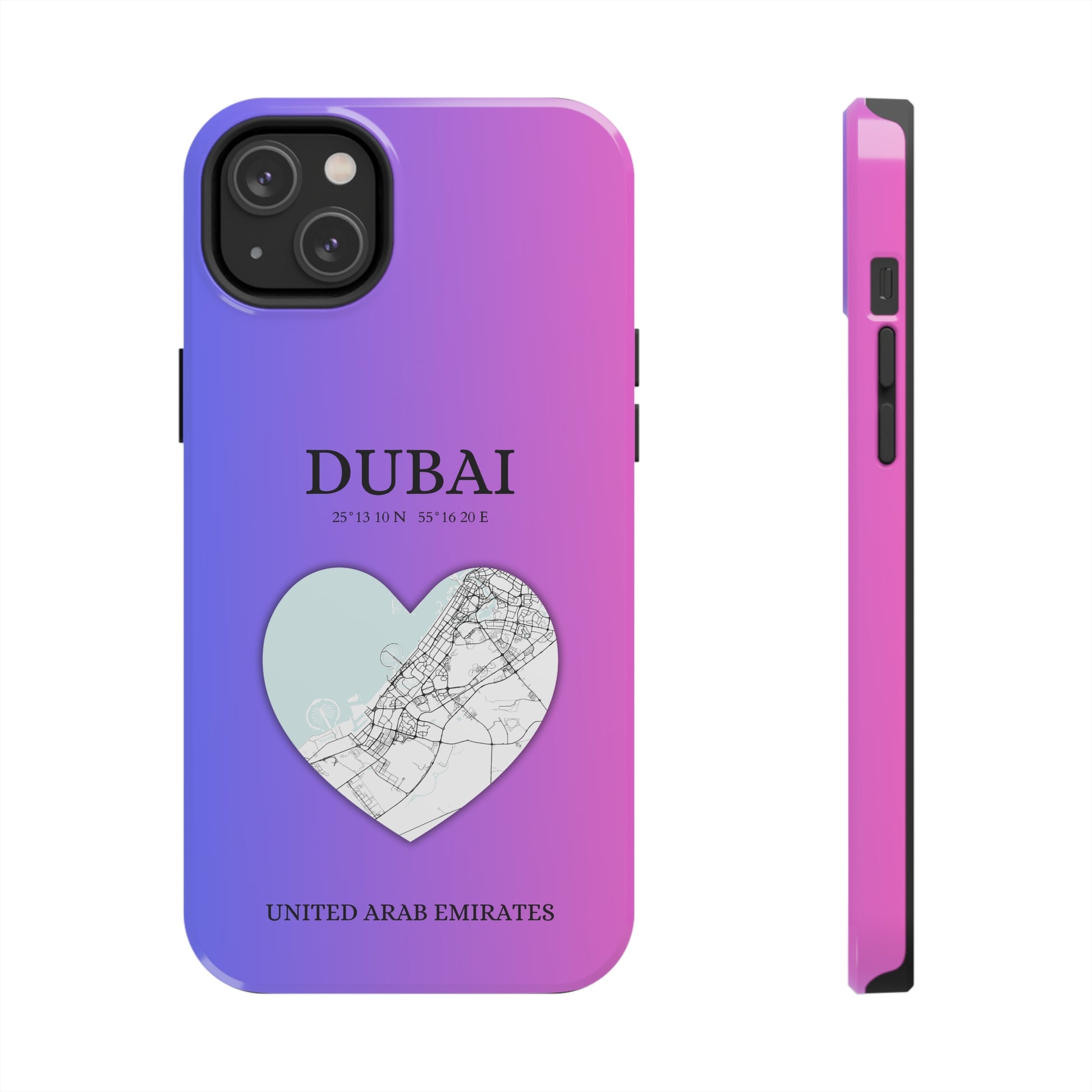 Dubai Heartbeat - Magenta (iPhone Case 11-15)Capture the essence of Dubai with RimaGallery's Heartbeat Magenta iPhone case, blending durable protection and unique design. Perfect for iPhone 11-15 models. Free sRimaGallery