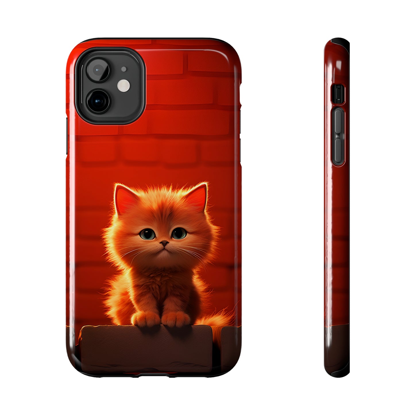 Cute Cat Sitting On a Wall (iPhone Case 11-15)Style meets safety in the RIMA Tough Phone Case for iPhone 11-15. Secure your phone in sophistication. Make a statement today! 🎨🔐RimaGallery