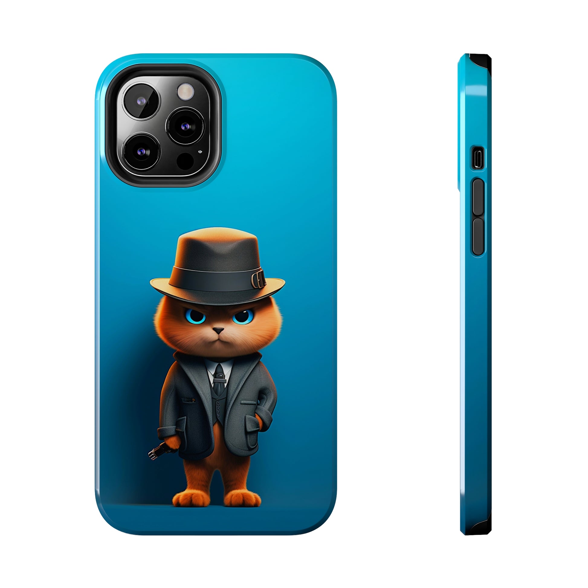 Detective Cat (iPhone Case 11-15)RIMA Tough Phone Case: Your iPhone's Perfect Armor! Tailored for iPhone 11-15, offering elegant design and robust protection. Embrace the fusion of technology and suRimaGallery