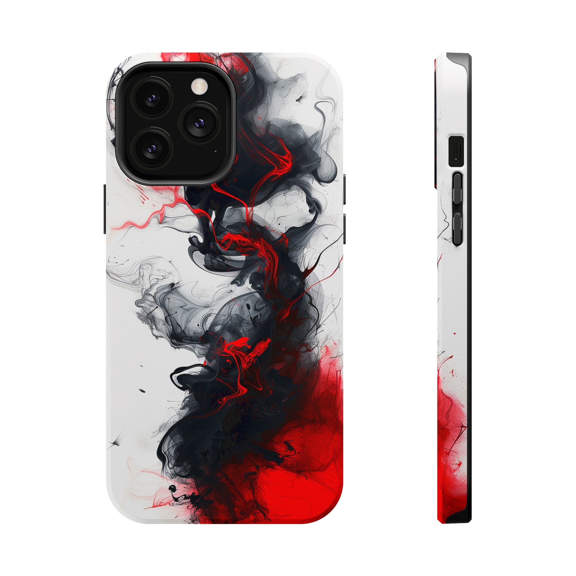 Scarlet Shadows (iPhone MagSafe Case)Rima Gallery presents the exclusive Psychedelic Flow MagSafe Durable Case For iphone 13, 14, 15, Pro, Max. Discover elegance with our iPhone 13-15 MagSafe Case: LighRimaGallery