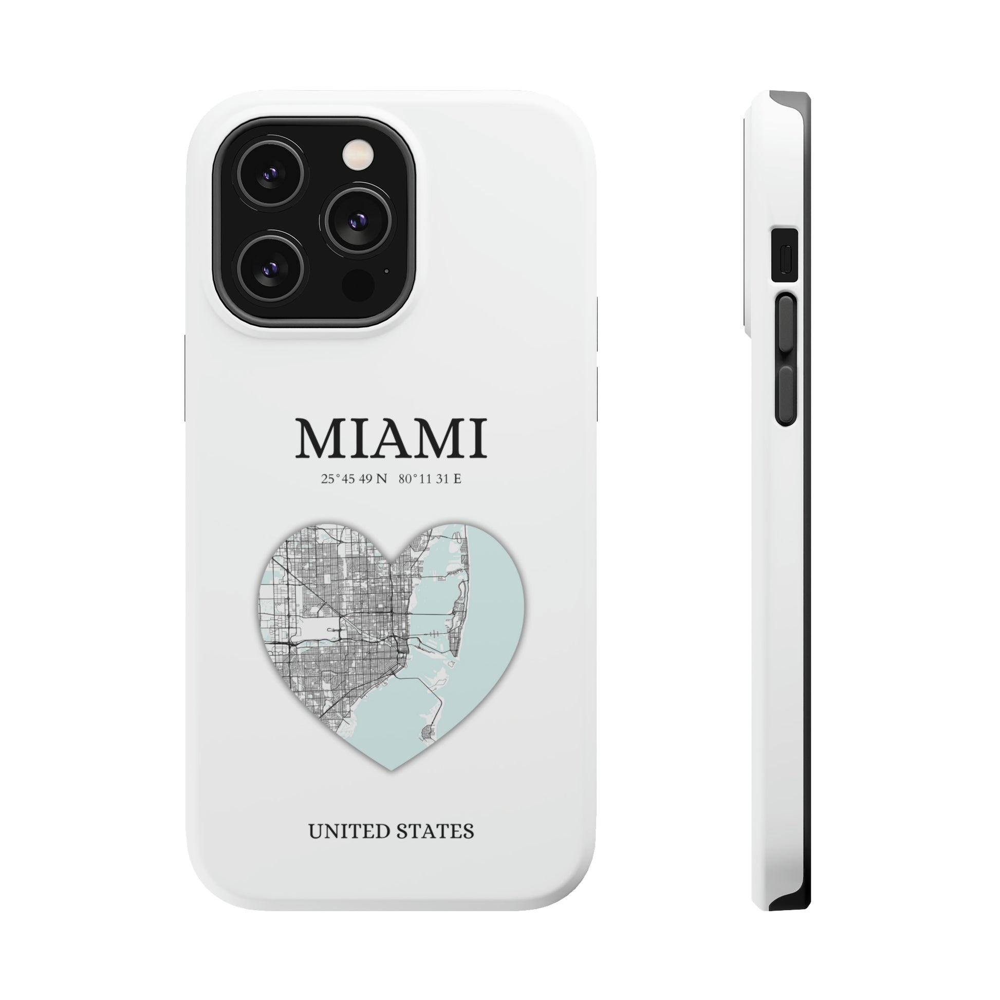 Miami Heartbeat - White (iPhone MagSafe Case)Elevate your iPhone's style with the New York Heartbeat White MagSafe Case, offering robust protection, MagSafe compatibility, and a choice of matte or glossy finishRimaGallery