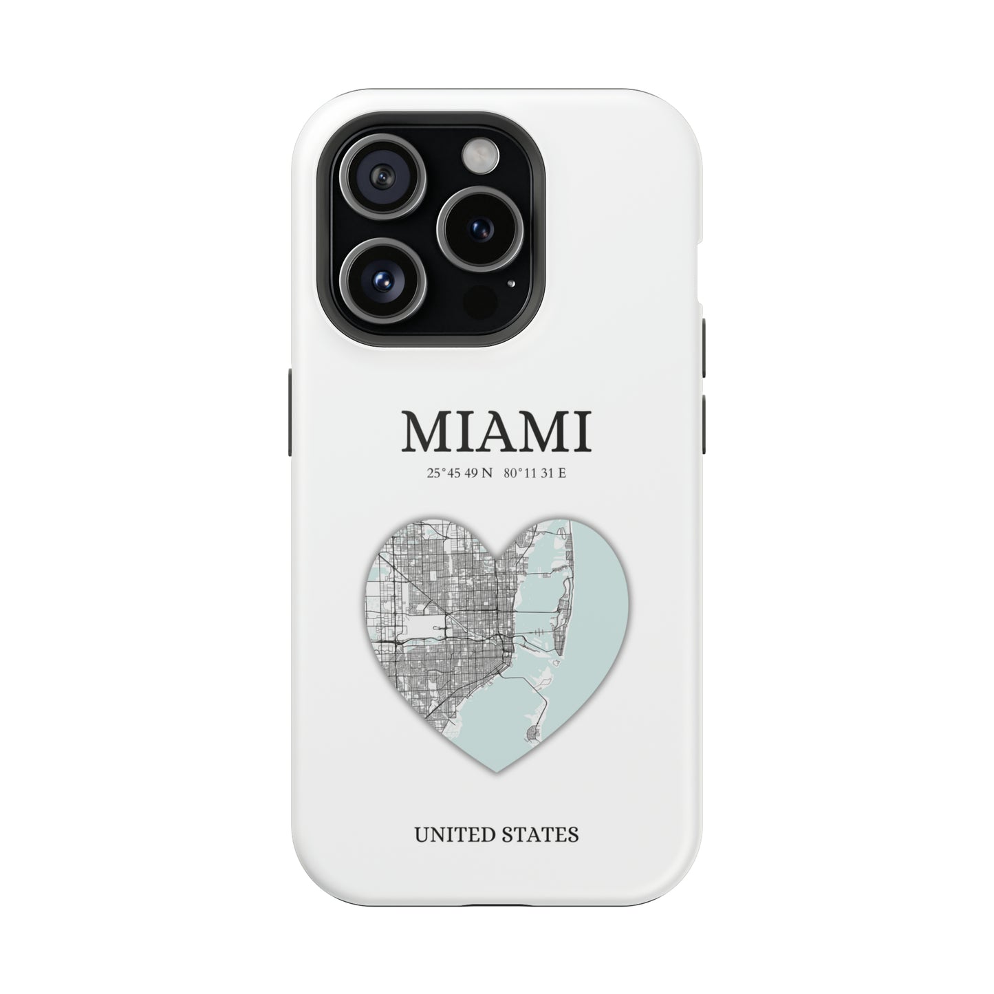 Miami Heartbeat - White (iPhone MagSafe Case)Elevate your iPhone's style with the New York Heartbeat White MagSafe Case, offering robust protection, MagSafe compatibility, and a choice of matte or glossy finishRimaGallery